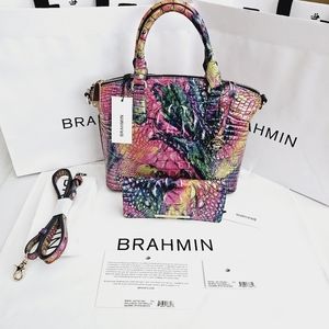 Brahmin Desire Melbourne Duxbury Satchel w/Ady Wallet